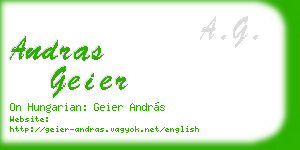 andras geier business card